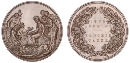 International Exhibition, South Kensington, 1862, Prize Medal, a copper award medal by L.C....