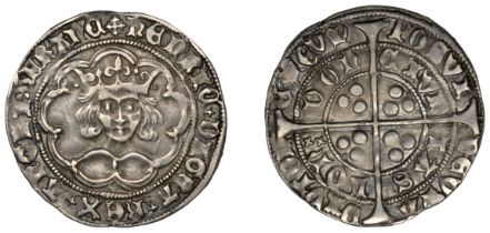 Henry VI (First reign, 1422-1461), Leaf-Pellet issue, Groat, class B, London, mm. cross IIIb...