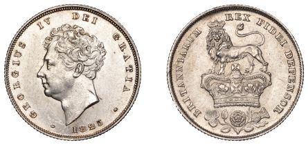 George IV (1820-1830), Shilling, 1825, type 3 (ESC 2405; S 3812). Extremely fine, residual l...