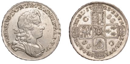 George I (1714-1727), Halfcrown, 1723 ss c, edge decimo (ESC 1557; S 3643). Light marks, nea...