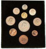 George VI (1936-1952), Proof set, 1951, comprising Crown to Farthing [10]. Brilliant; in gre...