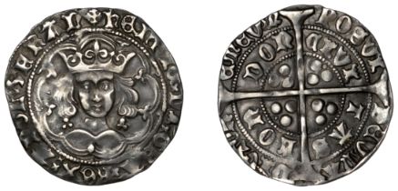 Henry VI (First reign, 1422-1461), Trefoil issue, Groat, class B/C mule, London, mm. cross I...