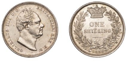 William IV (1830-1837), Shilling, 1834 (ESC 2489; S 3835). Extremely fine, wiped on obverse...