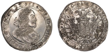 Austria, Ferdinand III, Thaler, posthumous issue, 1659v, Kremnitz, 28.73g/3h (Dav. 3198; Hus...