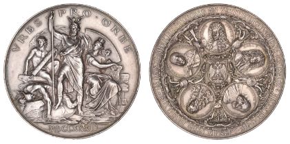 AUSTRIA, 200th Anniversary of the Liberation of Vienna, 1883, a silvered copper medal by A....