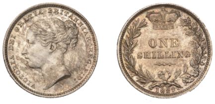 Victoria (1837-1901), Shilling, 1887, young head (ESC 3080; S 3907). Streaky patina, otherwi...