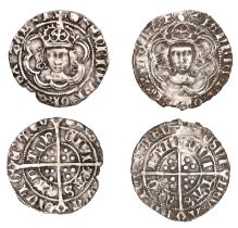 Henry VII, Facing Bust issue, Halfgroats (2), Canterbury, class IIIb, mm. tun, ornate letter...