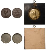 DEATH OF WILLIAM PITT, 1806, a bronze medal by P. Wyon, fashioned as a box, bust left, rev....