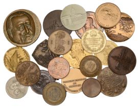 Miscellaneous World medals (22), all base metal, mostly 20th century [22]. Varied state Â£10...