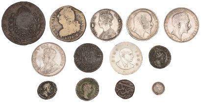 Miscellaneous, Miscellaneous World and Ancient coins in silver (9), base metal (4) [13]. Var...