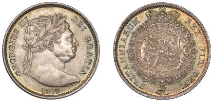 George III (1760-1820), New coinage, Halfcrown, 1817, large head (ESC 2090; S 3788). Extreme...