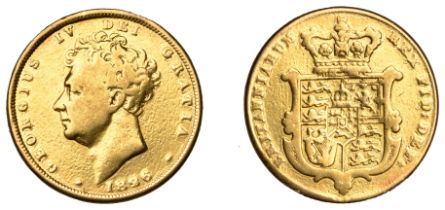 George IV (1820-1830), Sovereign, 1826 (M 11; S 3801). Polished and gilt, traces of mounting...