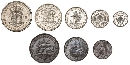 South Africa, George VI, Proof set, 1939, comprising Halfcrown, Florin, Shilling, Sixpence,...