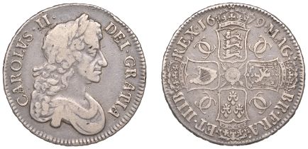 Charles II (1660-1685), Crown, 1679, third bust, edge tricesimo primo (ESC 403; S 3358). Goo...