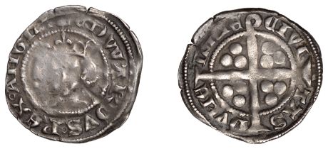 Edward III (1327-1377), Pre-Treaty coinage, Penny, series C, Durham, reads dunelmie, crozier...