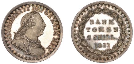 George III (1760-1820), Bank of England, Proof Three Shillings, 1811 (ESC 2067; S 3769). Fie...