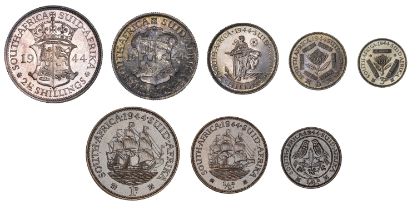 South Africa, George VI, Proof set, 1944, comprising Halfcrown, Florin, Shilling, Sixpence,...