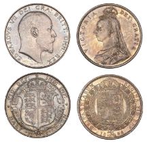 Victoria, Halfcrown, 1888 (S 3924); Edward VII, Halfcrown, 1902 (S 3980) [2]. Extremely fine...