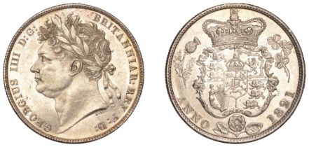 George IV (1820-1830), Halfcrown, 1821 (ESC 2360; S 3807). Extremely fine, bagmarked Â£200-...