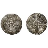 Henry VI (First reign, 1422-1461), Unmarked issue, Groat, London, mm. cross IIIb on obv. onl...