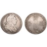 William III (1694-1702), Crown, 1700, third bust, edge decimo tertio (ESC 1011; S 3474). Abo...