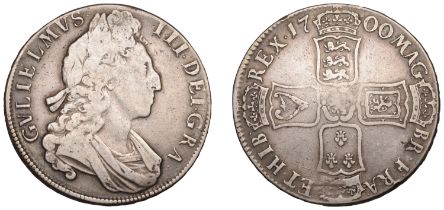 William III (1694-1702), Crown, 1700, third bust, edge decimo tertio (ESC 1011; S 3474). Abo...