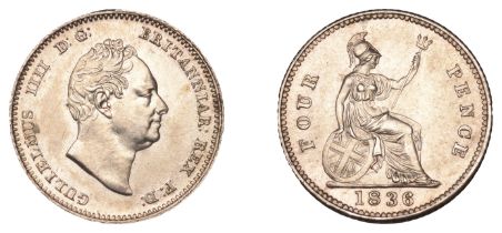 William IV (1830-1837), Groat, 1836 (ESC 2515; S 3837). About mint state Â£80-Â£100