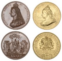 Victoria, Golden Jubilee, 1887, a bronze medal by L.C. Wyon after Sir J.E. Boehm and Sir F....