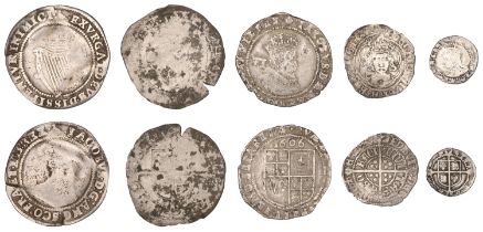 James I, Second coinage, Sixpence, 1606, mm. escallop, fourth bust (S 2658); Henry VIII, Thi...