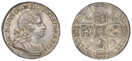 George I (1714-1727), Shilling, 1723 ss c, first bust, c over ss in fourth quarter (ESC 1590...