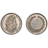 Louis Philippe, 2 Francs, 1834a, Paris (Gad. 520; KM 743.1). Toned, extremely fine Â£100-Â£120