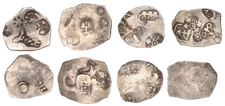 India, MAGADHA, punchmarked silver coins (4), c. 400 BC [4]. Very fine Â£80-Â£100