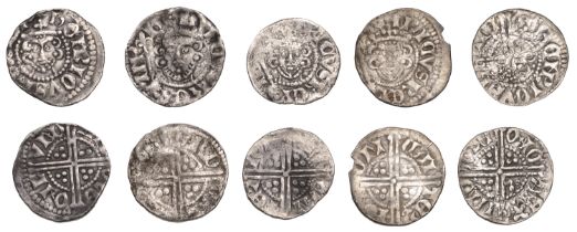 Henry III, Long Cross coinage, Pennies (5), various classes and moneyers [5]. Fair to very f...