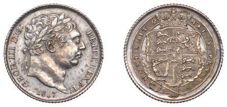 George III (1760-1820), New coinage, Sixpence, 1817 (ESC 2195; S 3791). Good extremely fine,...