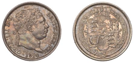 George III (1760-1820), New coinage, Shilling, 1820 (ESC 2157; S 3790). Extremely fine or a...