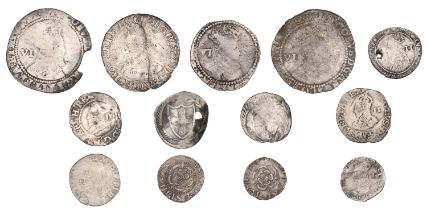 Mary, Groat, mm. pomegranate, 1.69g/3h (S 2492); James I, Second coinage, Sixpence, 1605, th...