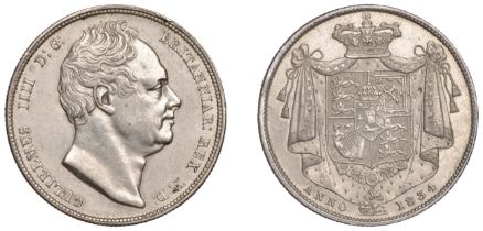 William IV (1830-1837), Halfcrown, 1834, w.w. in block (ESC 2474; S 3834A). Lightly cleaned,...