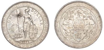 British Colonies, Trade Dollar, 1908b (Prid. 18; KM T5). About extremely fine Â£150-Â£180