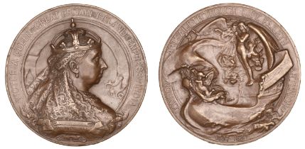 Victoria, Golden Jubilee, 1887, a bronze medal, unsigned (by Sir Alfred Gilbert), for the Ar...
