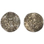 Henry VI (First reign, 1422-1461), Trefoil issue, Groat, class B, London, mm. crosses IIIb/V...