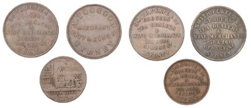 Australia, New South Wales, SYDNEY, Peek & Co., Halfpenny, 1852 (G 224a; A 429); Smith, Peat...