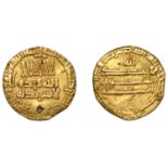 Abbasid, temp. al-Ma'mun, Dinar, 204h, 3.90g/4h (Bernardi 109; A 222.14; ICV 389). Pierced,...