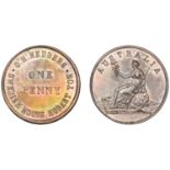 Australia, Tasmania, HOBART, O.H. Hedberg, mule Penny, undated (G 101h; A 201). Cleaned, oth...