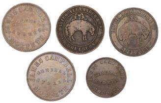 Australia, New South Wales, MORPETH, James Campbell, Pennies (2) and Halfpenny, undated (G 3...