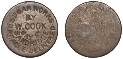 Australia, Victoria, SANDRIDGE, W. Cook, countermarked Penny, undated (G 47a; A 1051). Very...