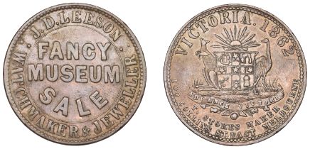 Australia, Victoria, SALE, J.D. Leeson, Penny, 1862 (G 159; A 318). Good very fine, rare Â£3...