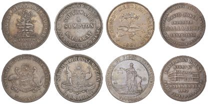Australia, Victoria, BALLARAT, J.R. Grundy, Pennies (2), 1861 (G 88, 89; A 155, 157); David...