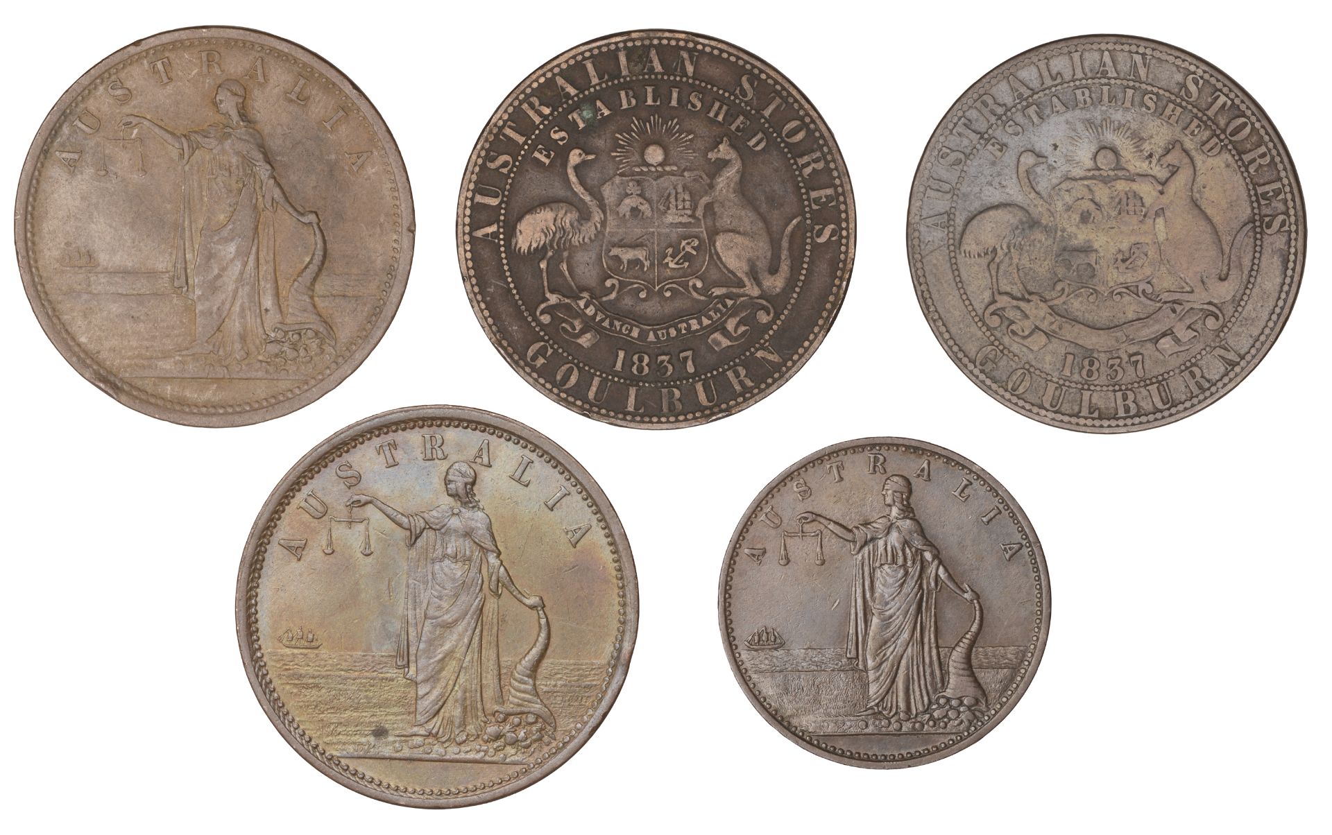 Australia, New South Wales, MORPETH, James Campbell, Pennies (2) and Halfpenny, undated (G 3... - Image 2 of 2