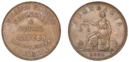 Australia, South Australia, ADELAIDE, William Morgan, Penny, 1858 (G 202; A 385). Good very...