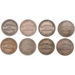 Australia, Victoria, GEELONG, R. Parker, Pennies (8), undated (G 216, 216a, 216b, 216d, 216e...